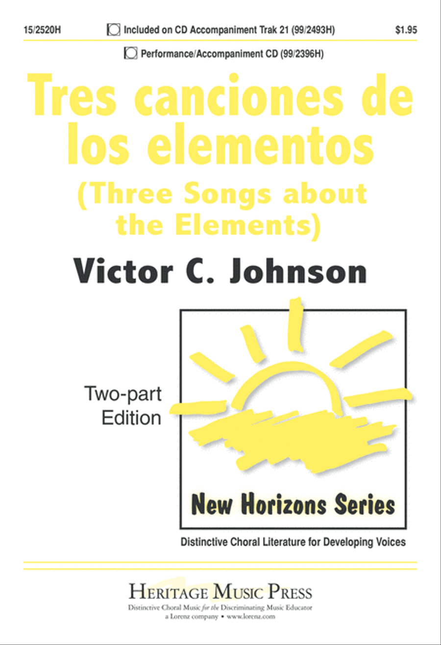 Tres canciones de los elementos 2-Part scores gallery preview page 1