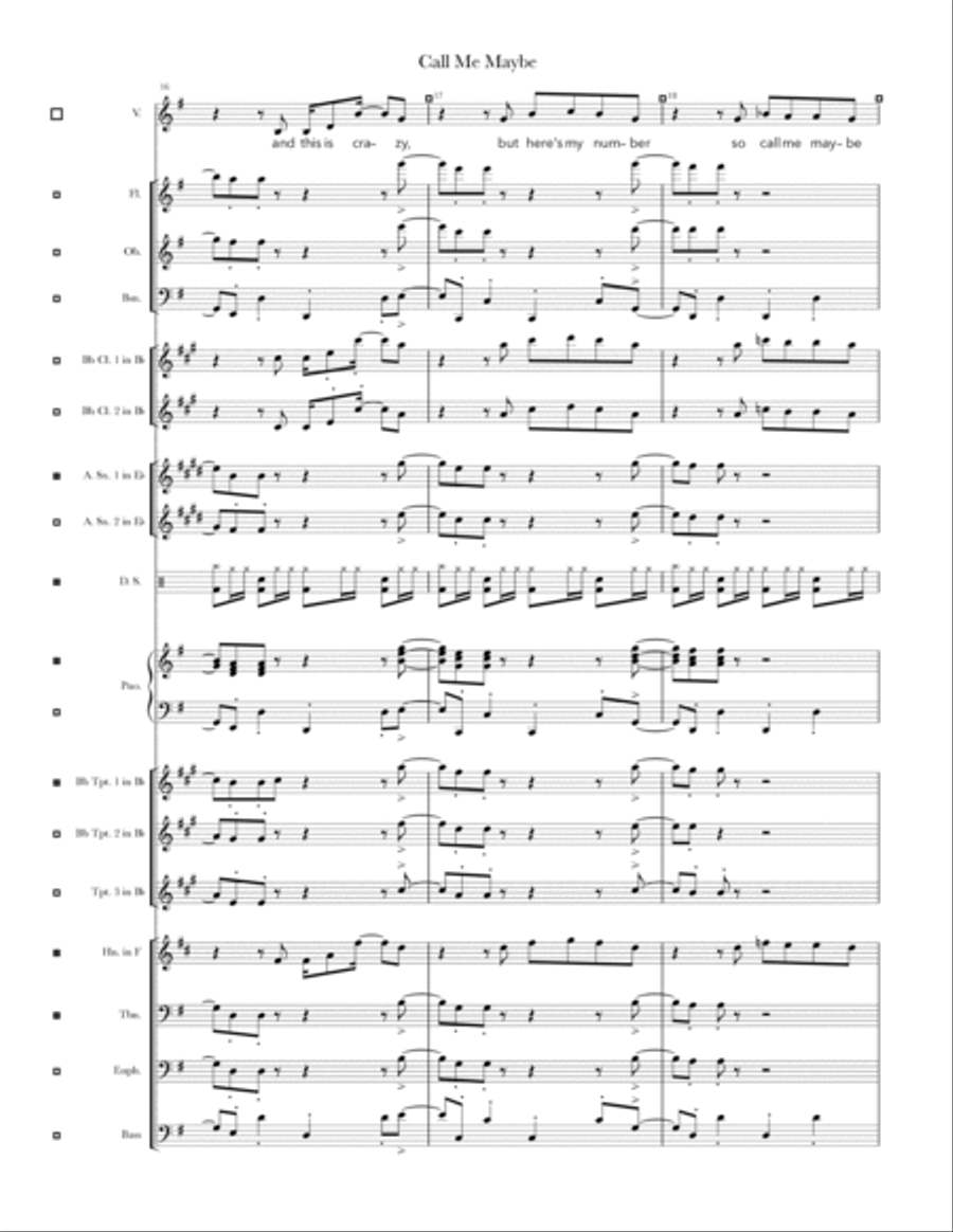 Call Me Maybe Chamber Music scores gallery preview page 6