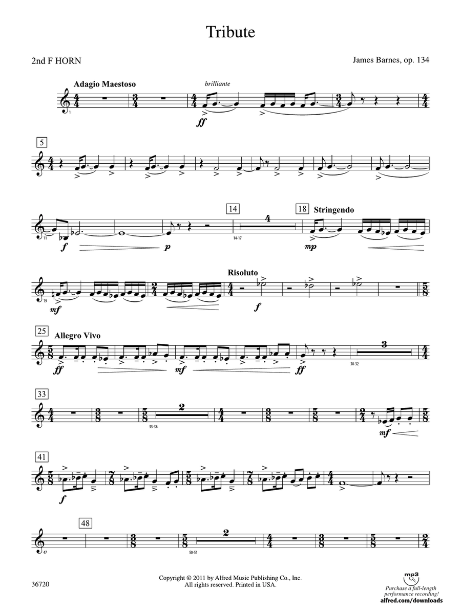 Tribute: 2nd F Horn