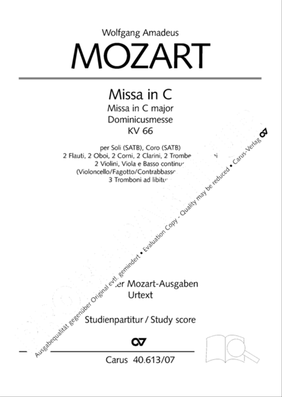 Mass in C (Missa in C) 4-Part scores gallery preview page 2