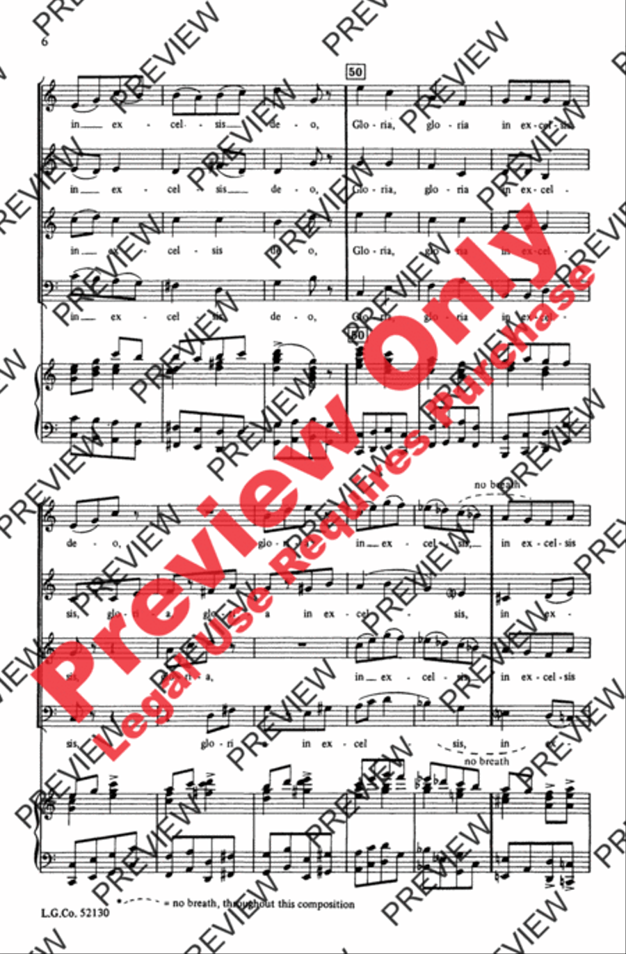 Gloria (from Messa di Gloria) 4-Part scores gallery preview page 7