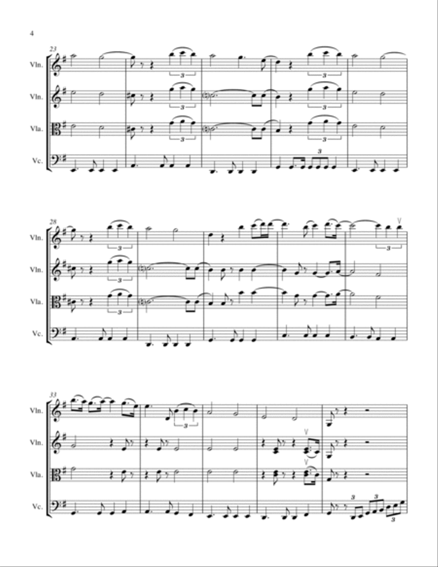 Isn't She Lovely String Trio scores gallery preview page 6