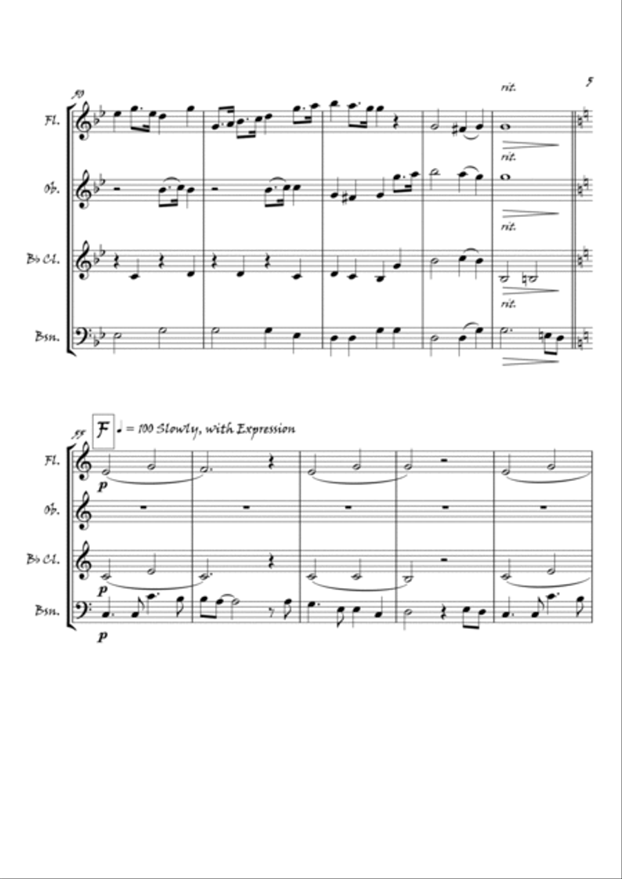 Scottish Medley Woodwind Quartet scores gallery preview page 6