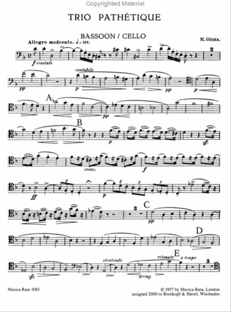 Trio Pathétique Piano Trio scores gallery preview page 3