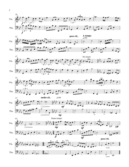Transitions - suite for violin & tuba (4 mvmts.)