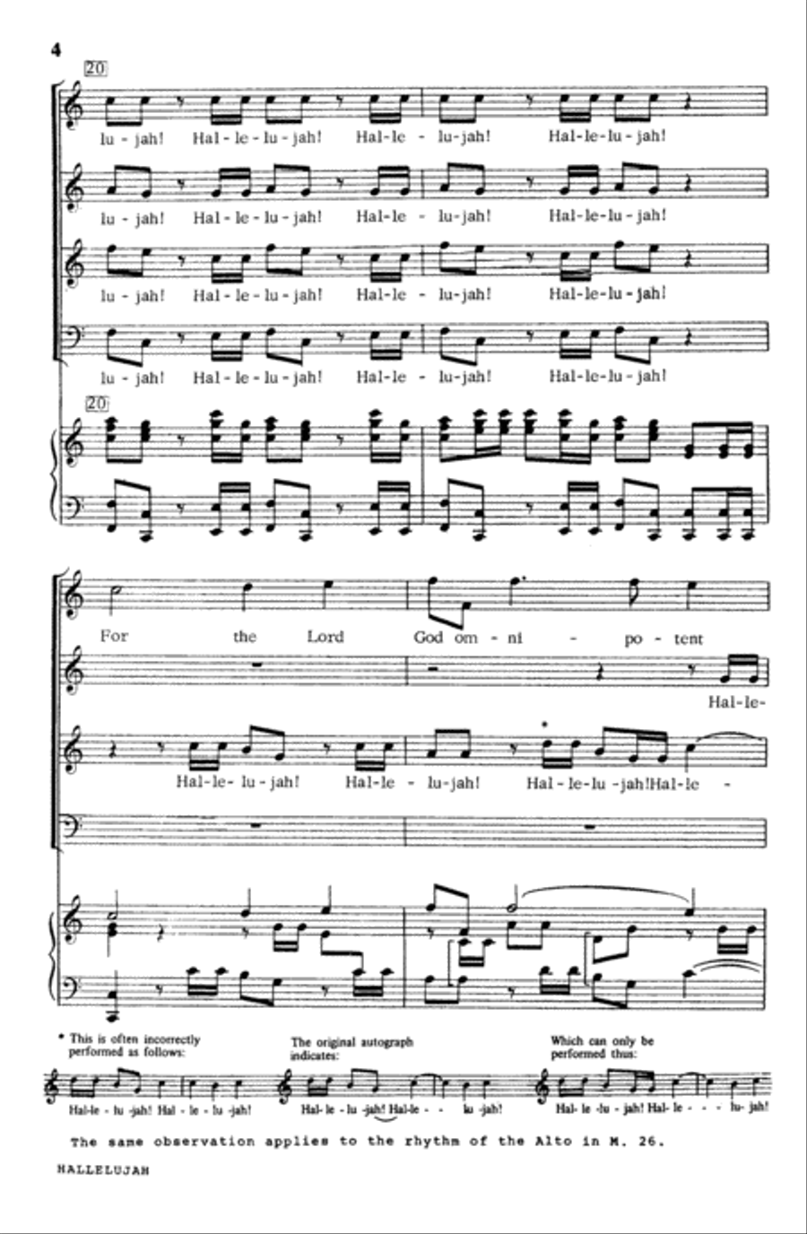 Hallelujah Chorus in C Major Choir scores gallery preview page 4
