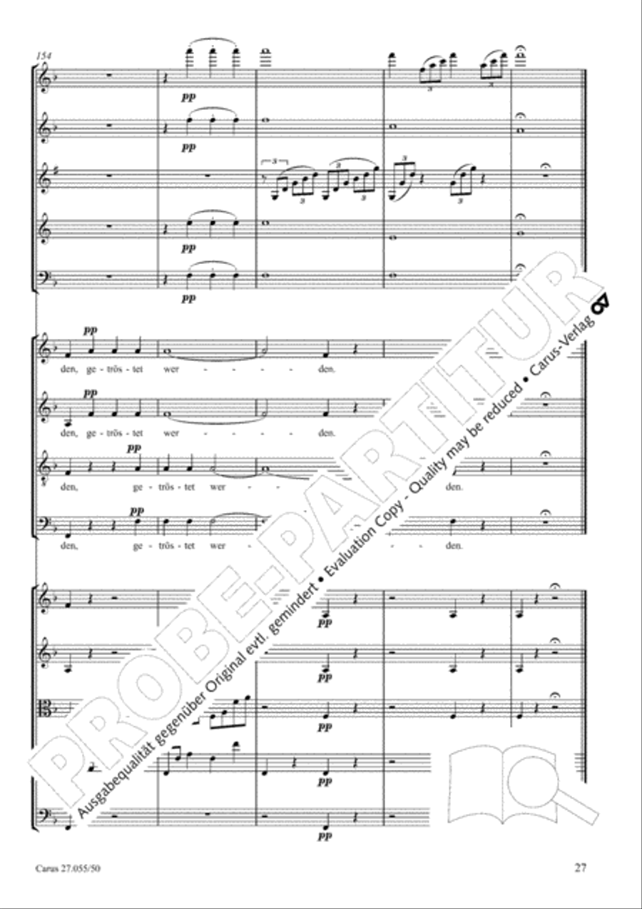 Ein Deutsches Requiem (German Requiem) 4-Part scores gallery preview page 34