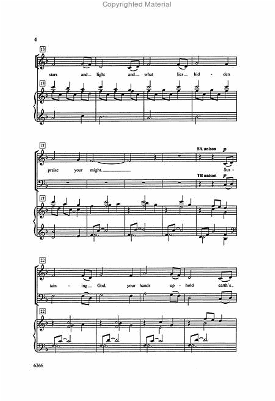 Creating God, Your Fingers Trace 2-Part scores gallery preview page 3