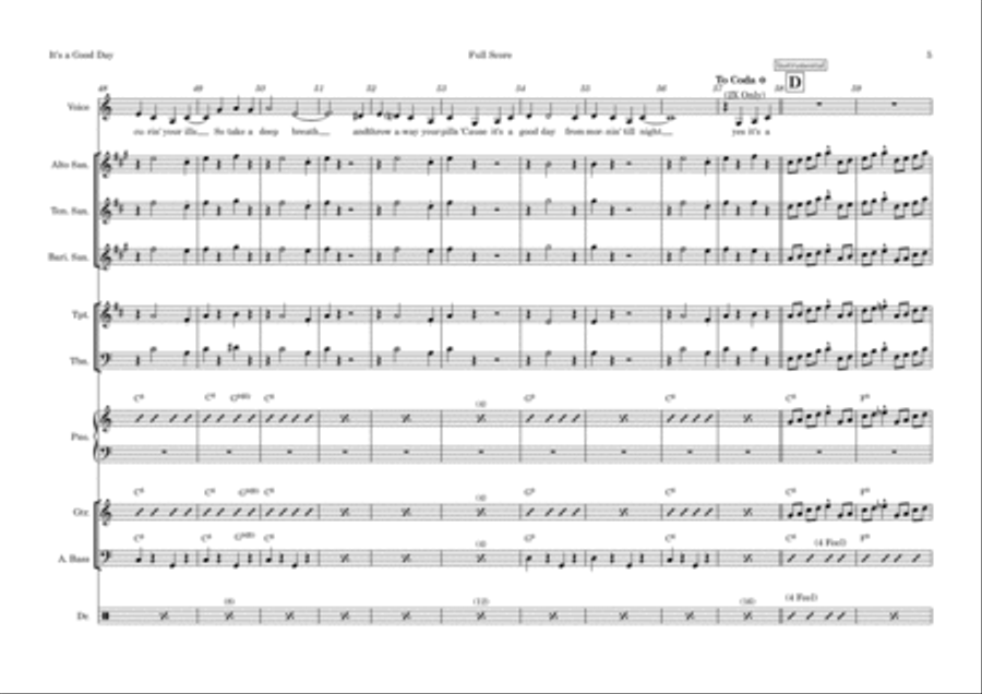It's A Good Day Tenor Saxophone scores gallery preview page 5