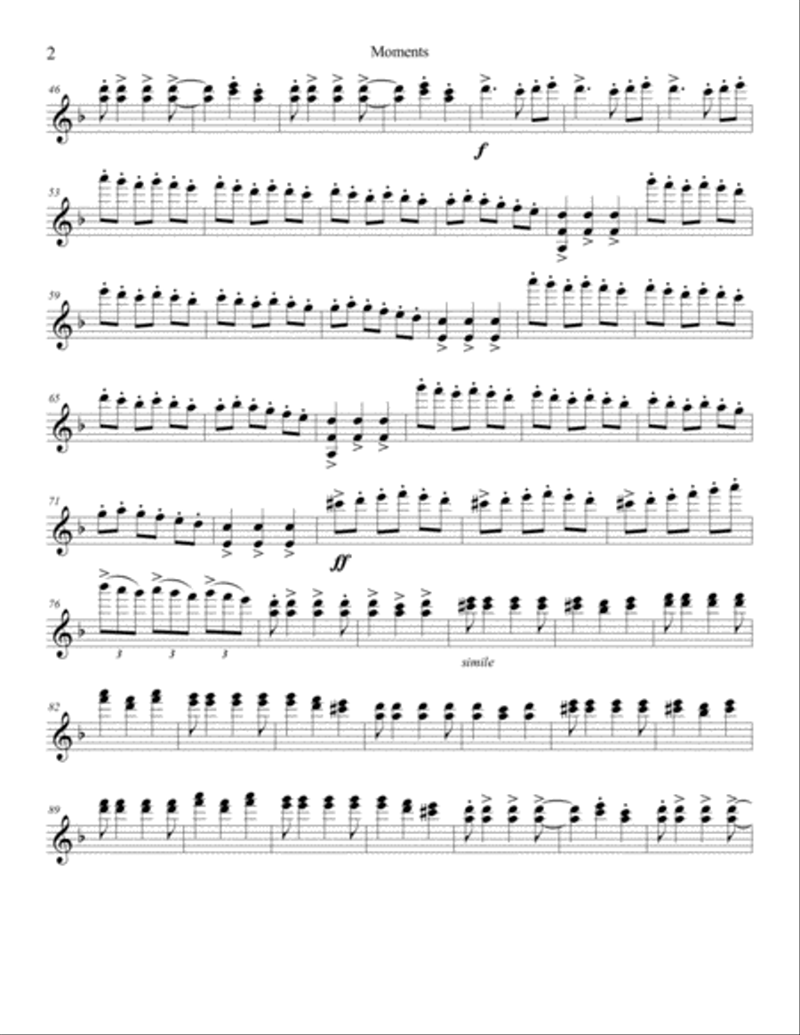 Moments Violin Solo scores gallery preview page 2