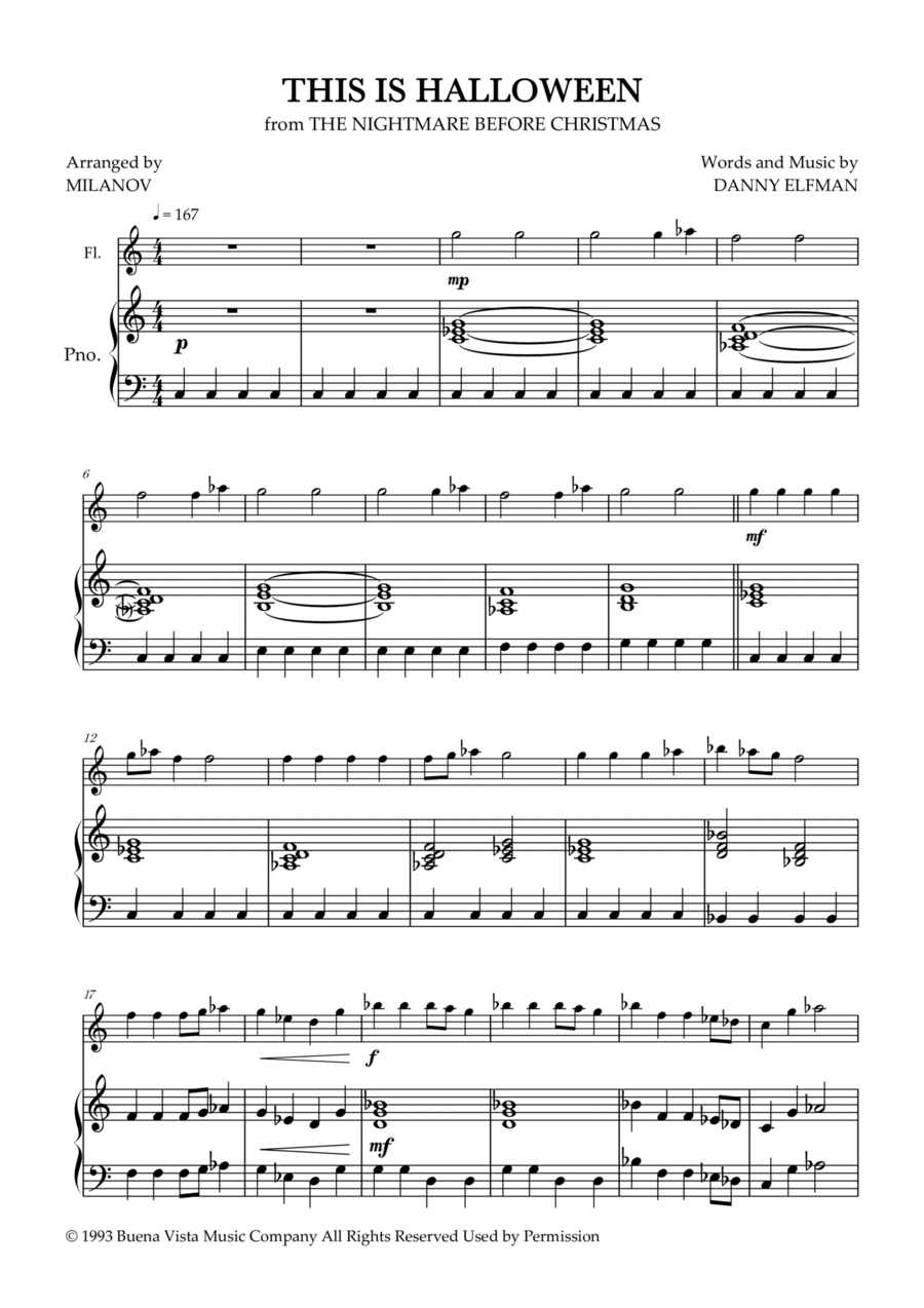 This Is Halloween Flute Solo scores gallery preview page 1