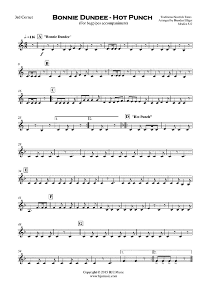 Bonnie Dundee - Hot Punch (Medley) Brass Band Score and Parts PDF image number null