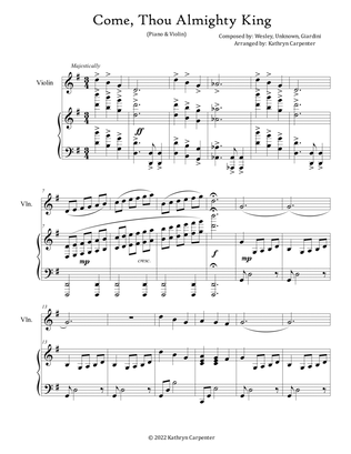 Come, Thou Almighty King (Piano and Violin)