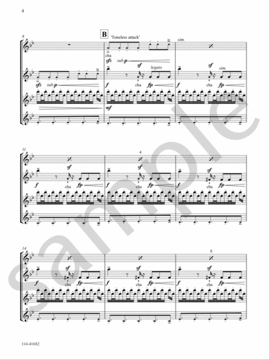 Raga Saat Flute Quartet scores gallery preview page 4