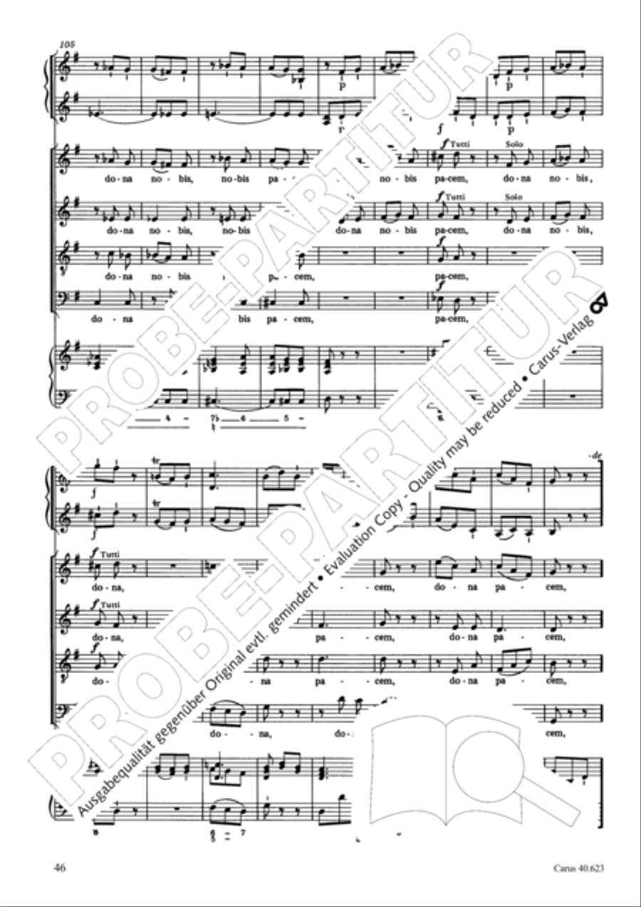 Missa brevis in G major Missa brevis in G major 4-Part scores gallery preview page 47