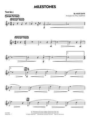Milestones (arr. Paul Murtha) - Tenor Sax 1