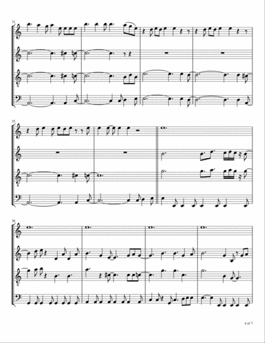 Love Peace Happiness Woodwind Quartet scores gallery preview page 5