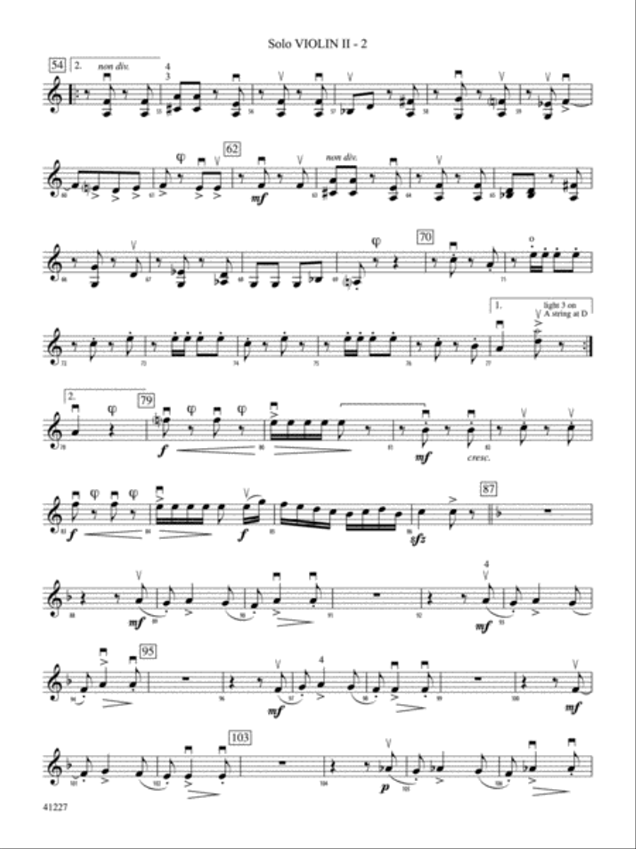 Dance of the Comedians (from the opera The Bartered Bride): Solo Violin 2 (or Small Group) String Orchestra scores gallery preview page 2