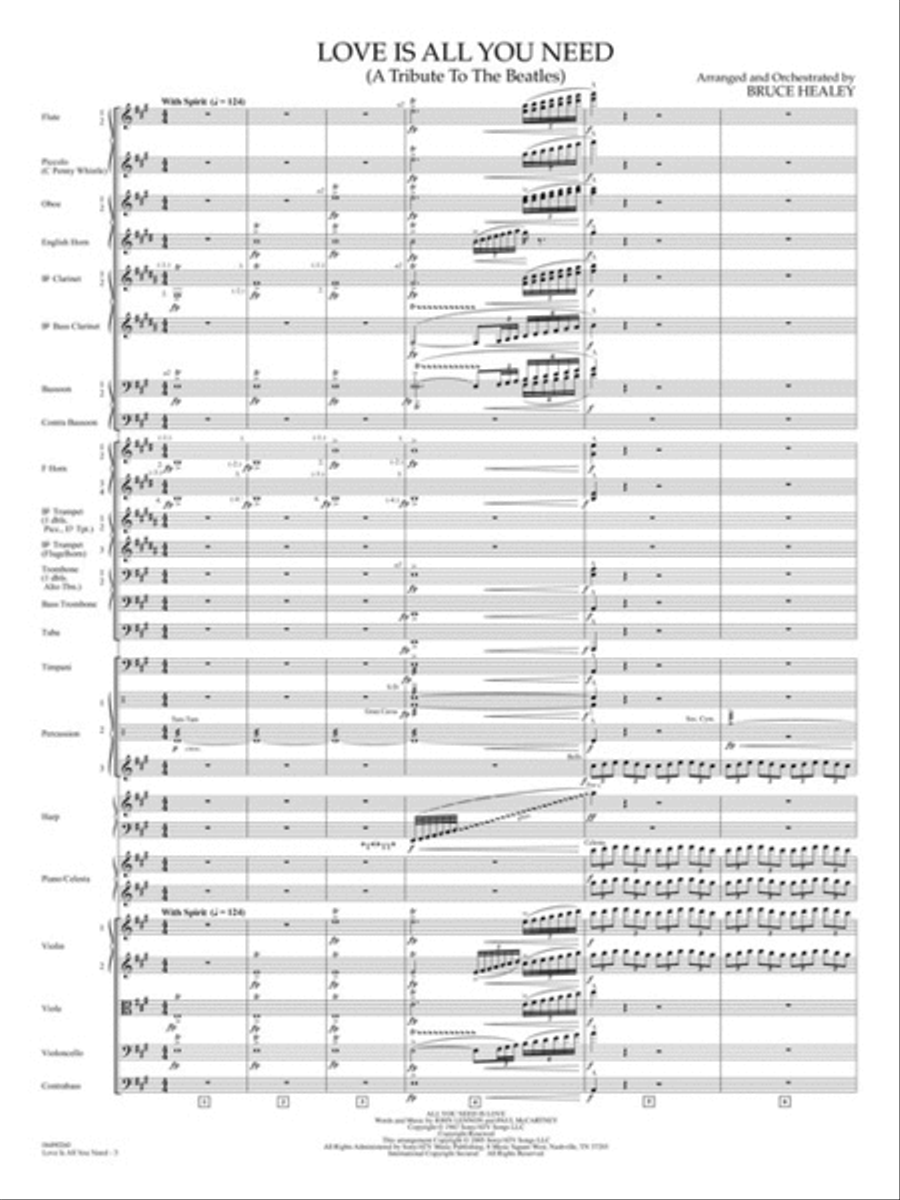 Love Is All You Need (A Tribute to the Beatles) Full Orchestra scores gallery preview page 3