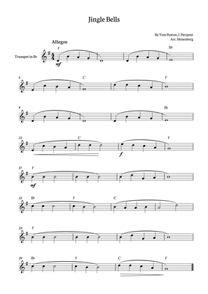 Jingle Bells for Trumpet with chords