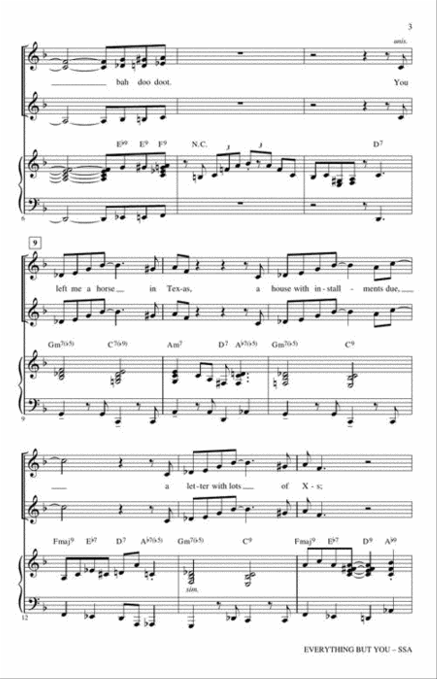 <br>Sheet music extract
