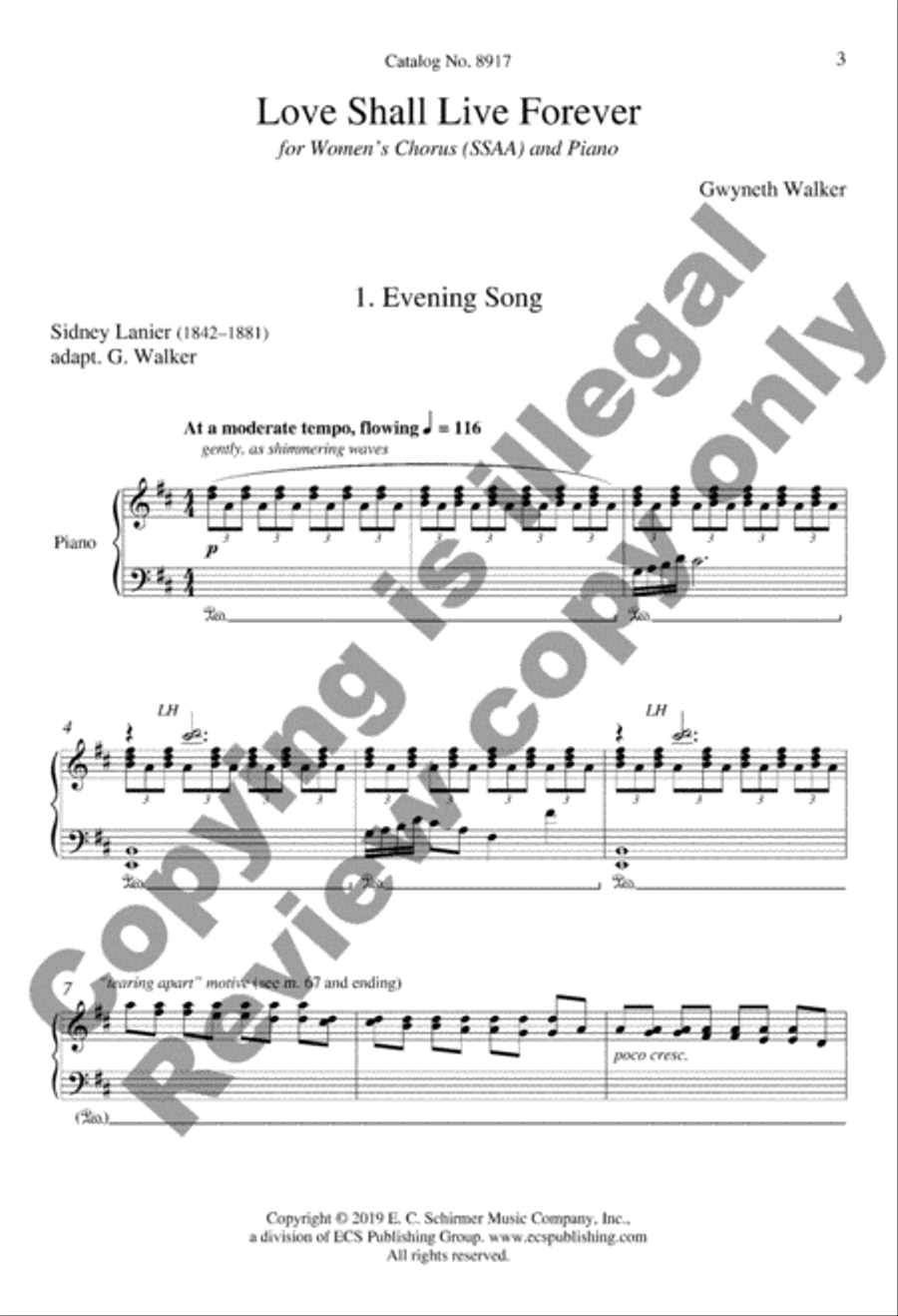 Love Shall Live Forever SSAA scores gallery preview page 4