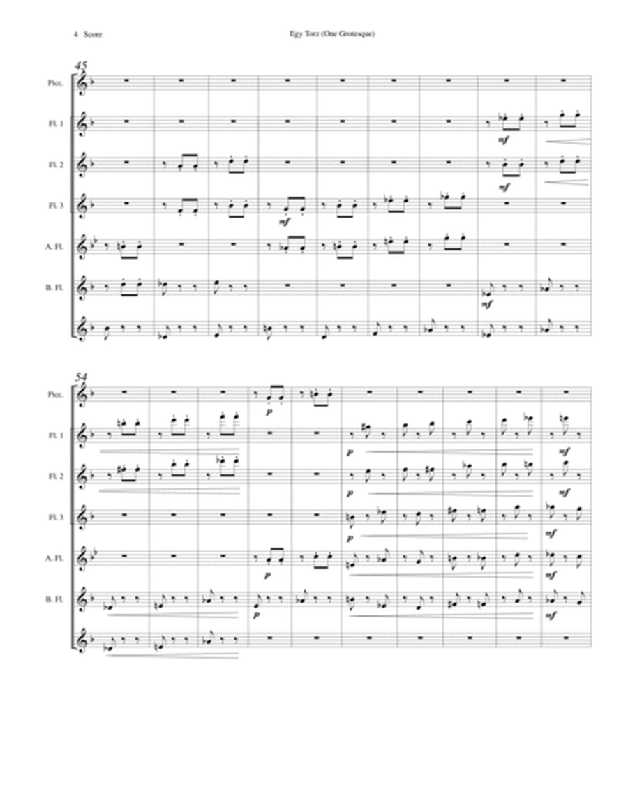 Bela Bartok - Egy Torz for Flute Choir image number null