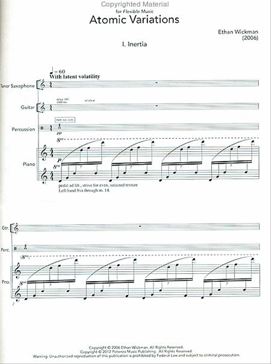 Atomic Variations Saxophone scores gallery preview page 2