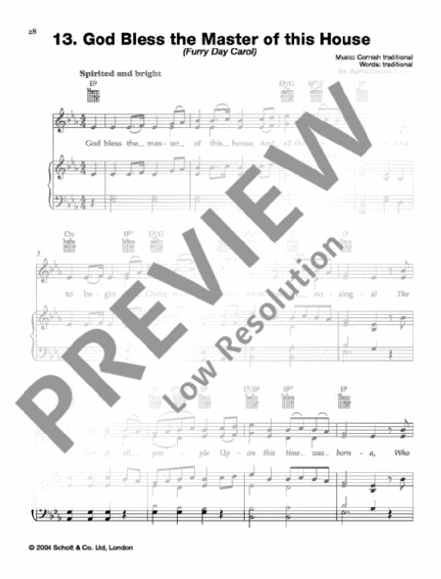 God Bless the Master of this House Voice scores gallery preview page 2