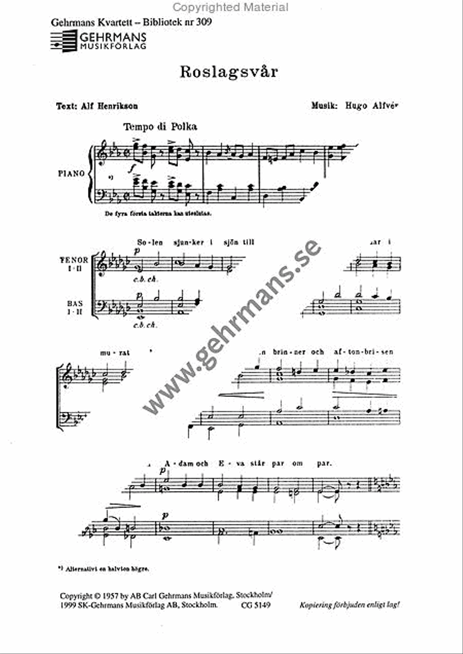Roslagsvar Men's Choir scores gallery preview page 2