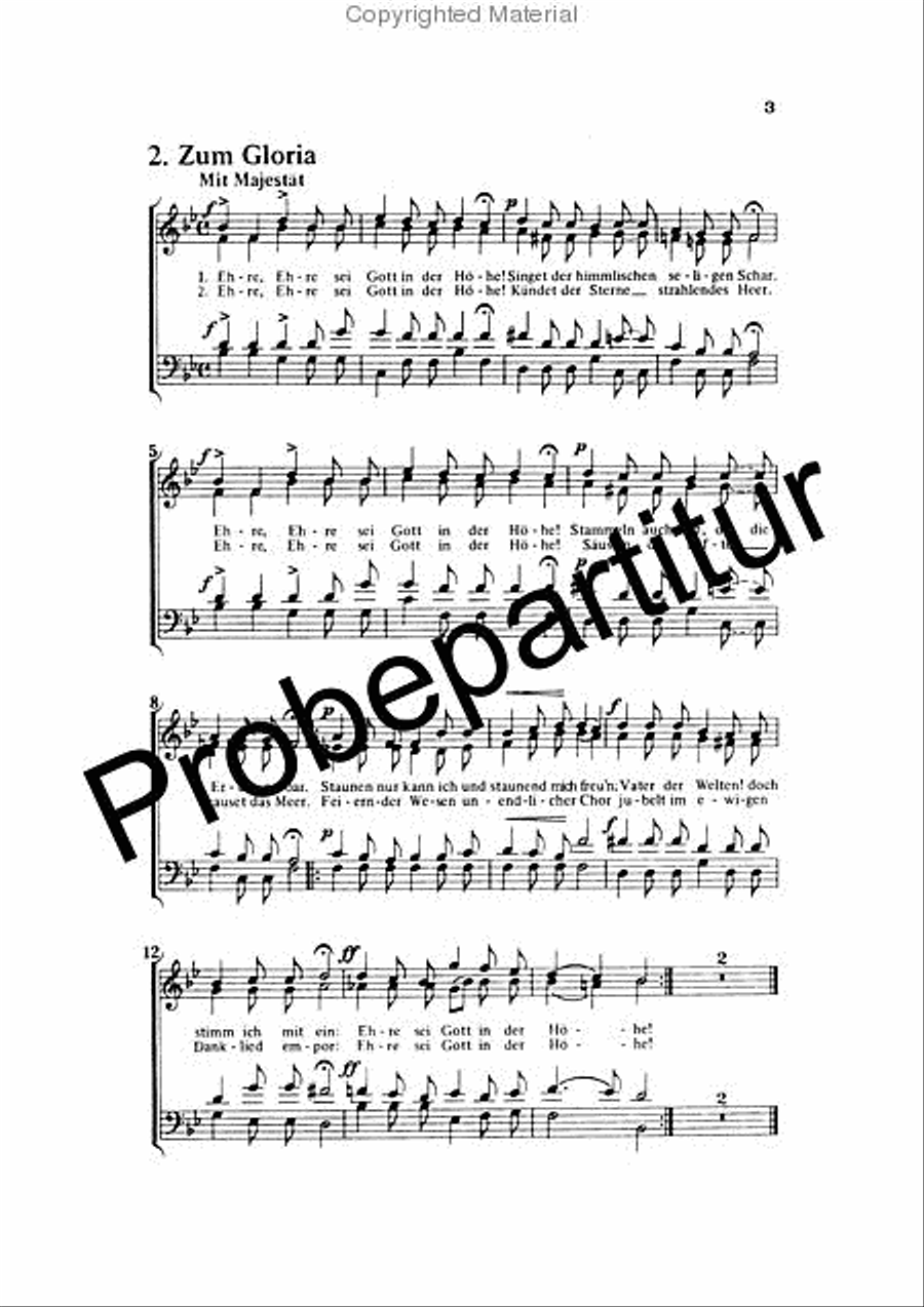 German Mass in F major D 872 4-Part scores gallery preview page 3