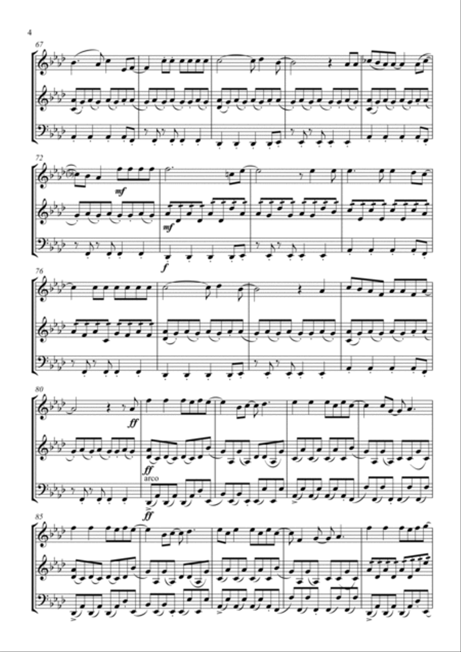 Viva La Vida String Trio scores gallery preview page 4