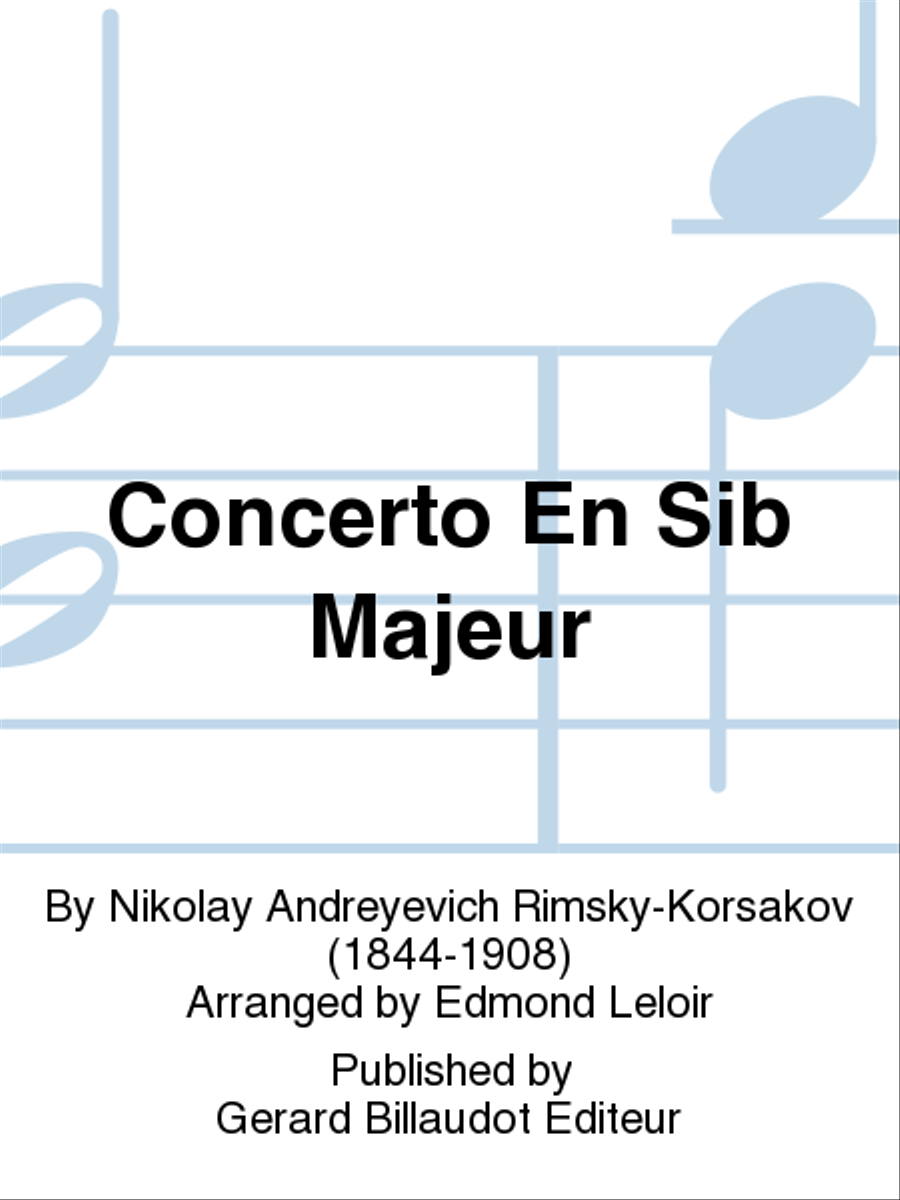 Concerto En Sib Majeur Chamber Music scores gallery preview page 1