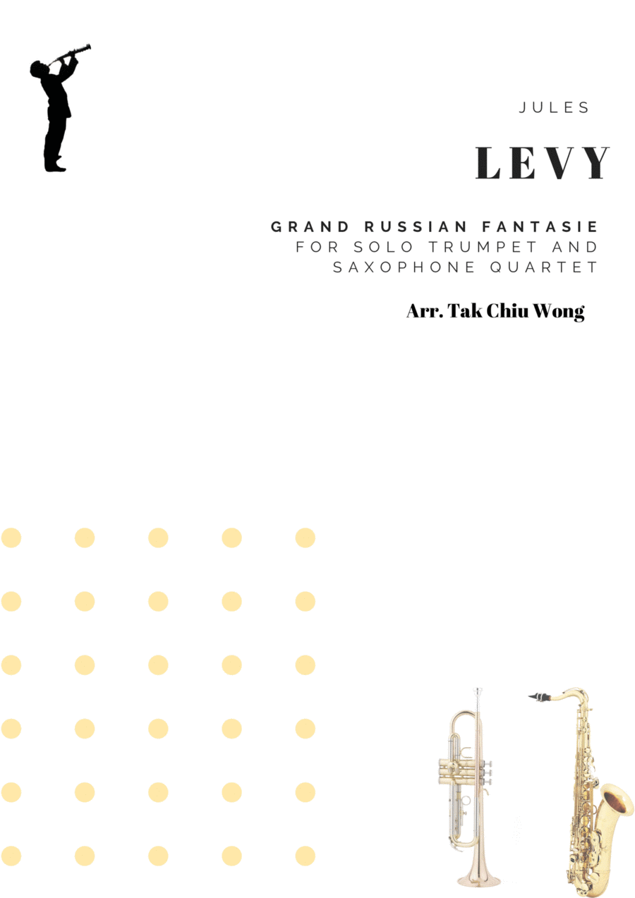 Grand Russian Fantasie for Solo Trumpet and Saxophone Quartet Woodwind Quartet scores gallery preview page 1