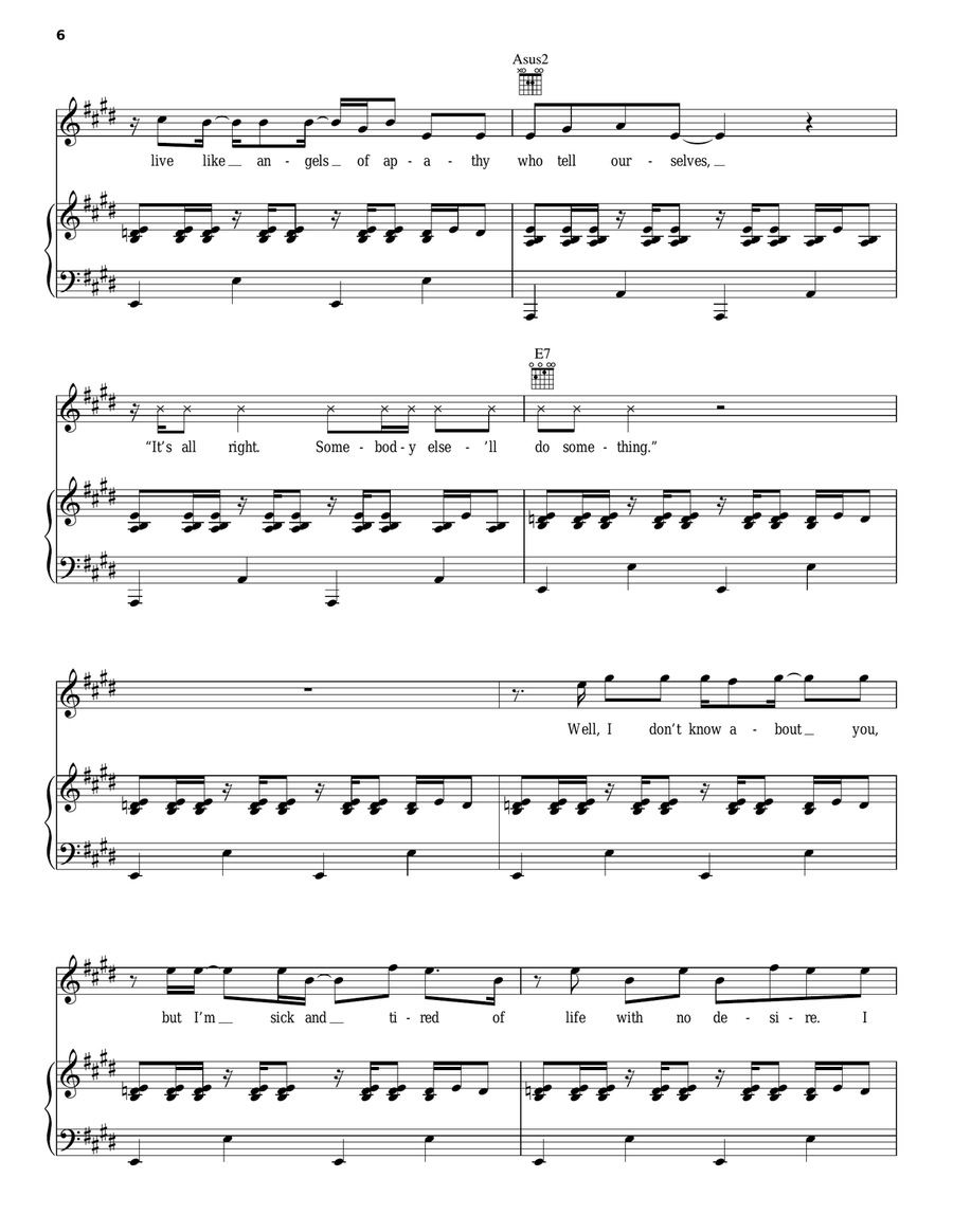 Do Something Do Something Piano, Vocal, Guitar scores gallery preview page 6