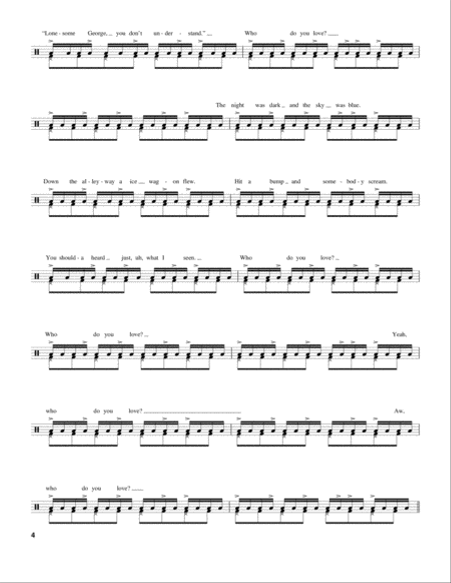 Who Do You Love Drum Set scores gallery preview page 4