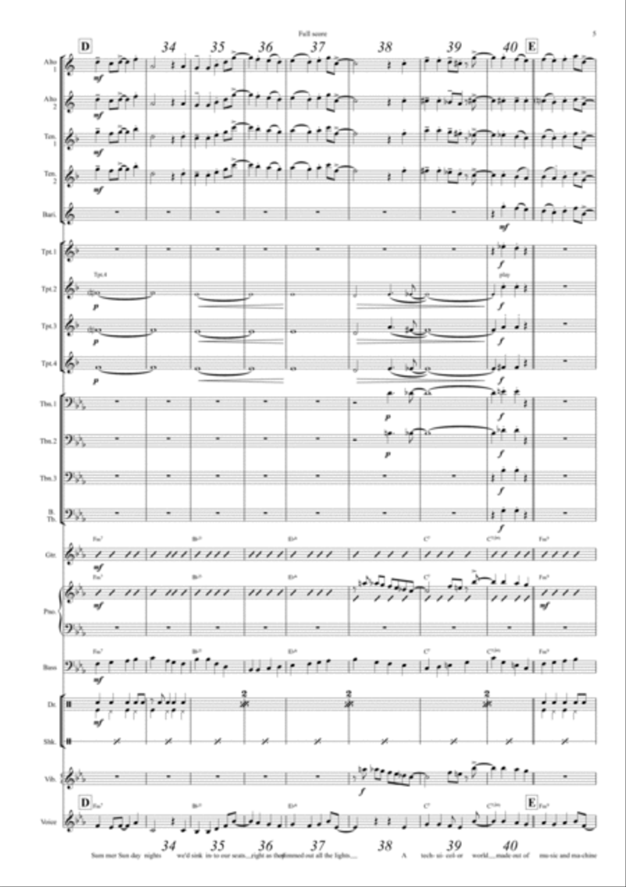 Another Day Of Sun Jazz Ensemble scores gallery preview page 5