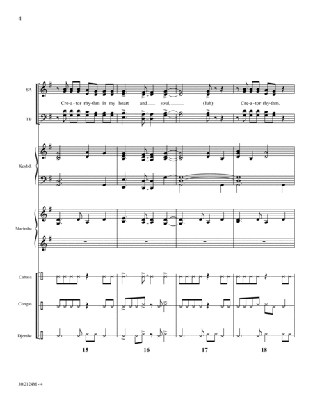 Creator Rhythm - Rhythm and Marimba Score and Parts