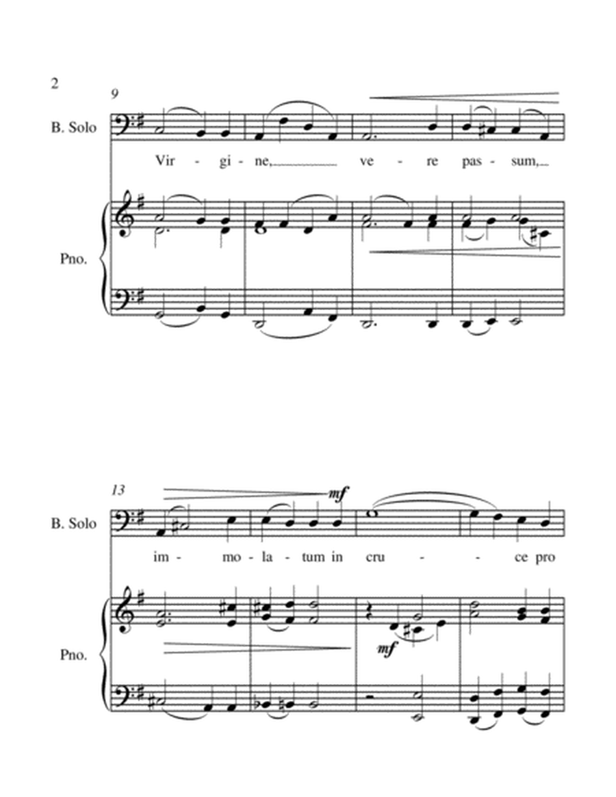 Ave Verum Corpus Bass Voice and Piano - Intermediate level image number null