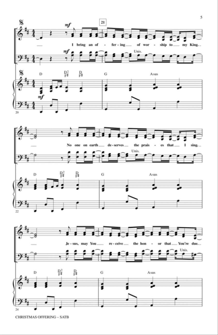 Christmas Offering Christmas Offering 4-Part scores gallery preview page 3