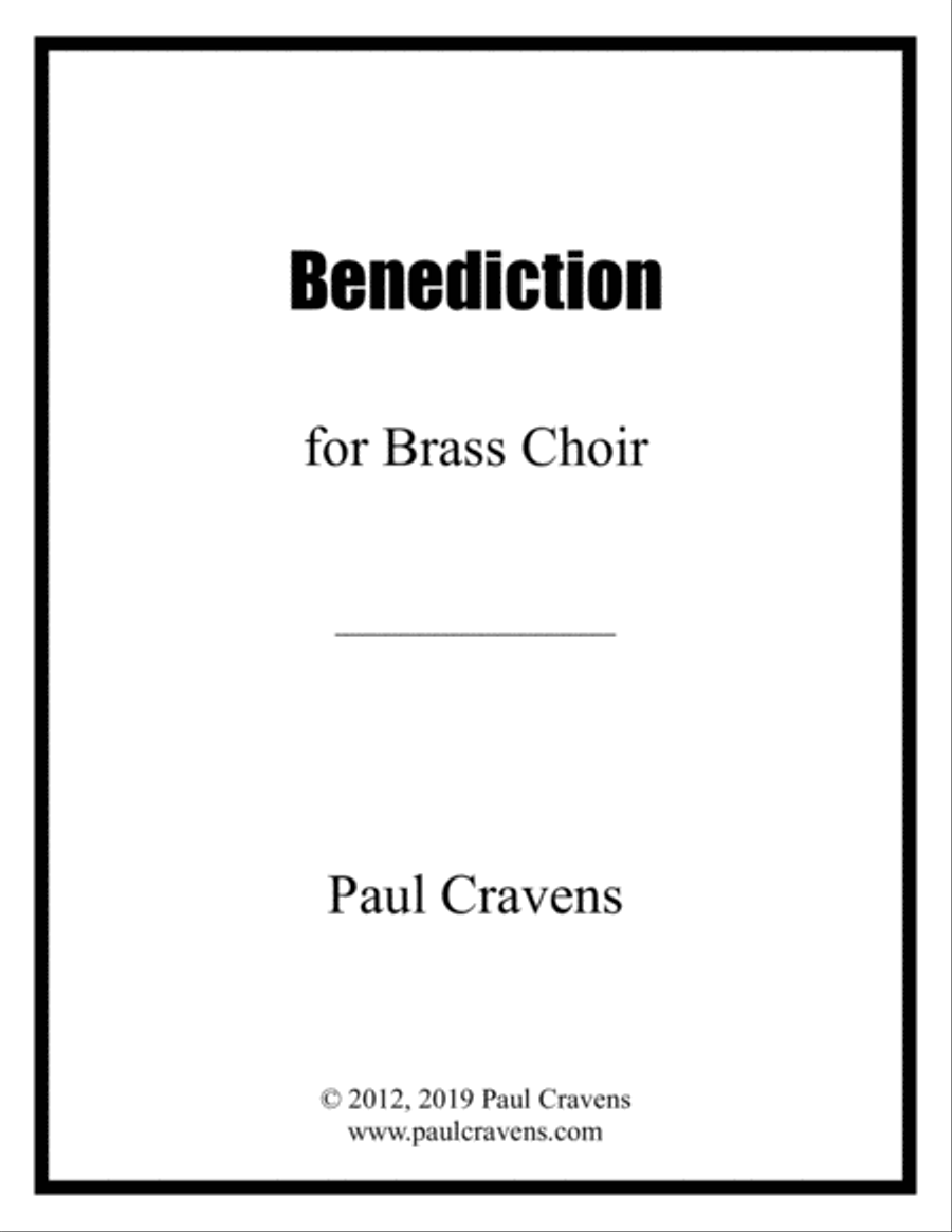 Benediction (Brass Choir - Score and Parts) Brass Ensemble scores gallery preview page 1
