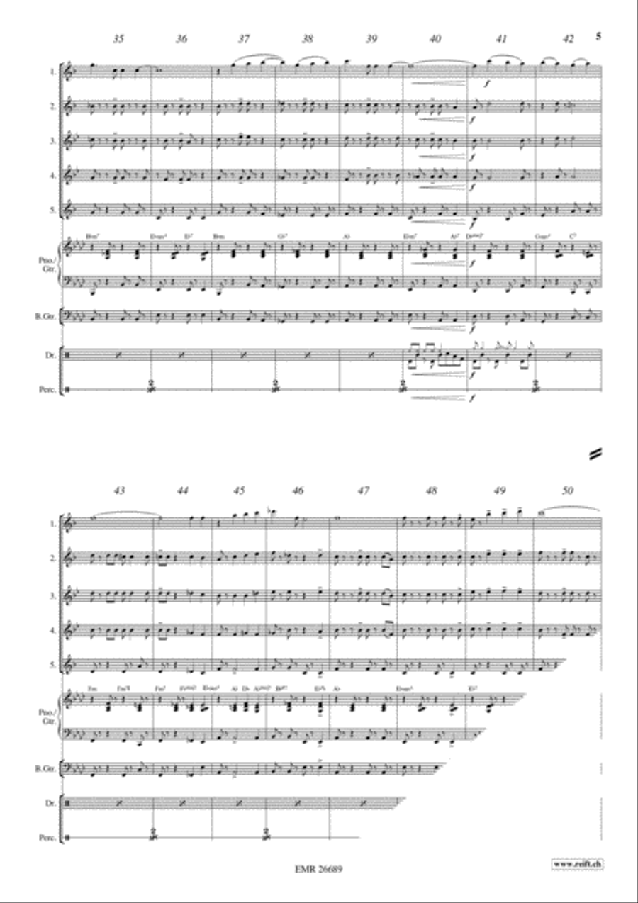 Embraceable You Saxophone Quintet scores gallery preview page 5