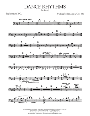 Dance Rhythms for Band, Op. 58 - Euphonium B.C.
