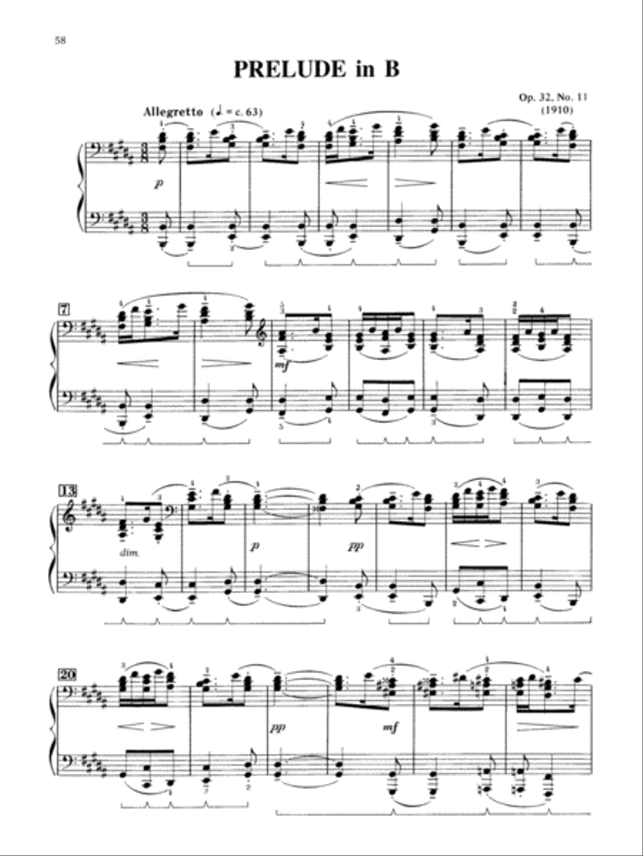 Rachmaninoff -- Preludes, Op. 32 Piano Solo scores gallery preview page 9