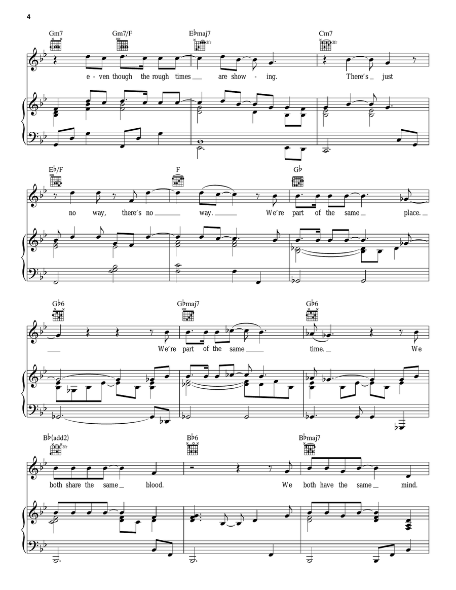 And I Am Telling You I'm Not Going Piano, Vocal, Guitar scores gallery preview page 4