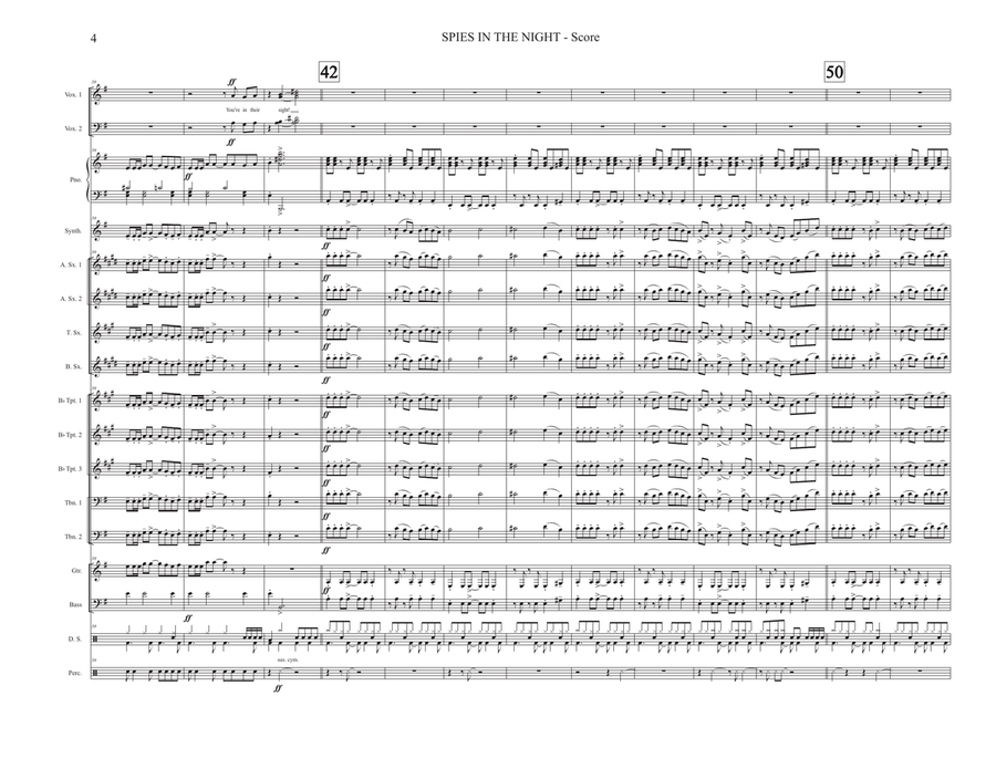 Spies In The Night Spies In The Night 4-Part scores gallery preview page 4