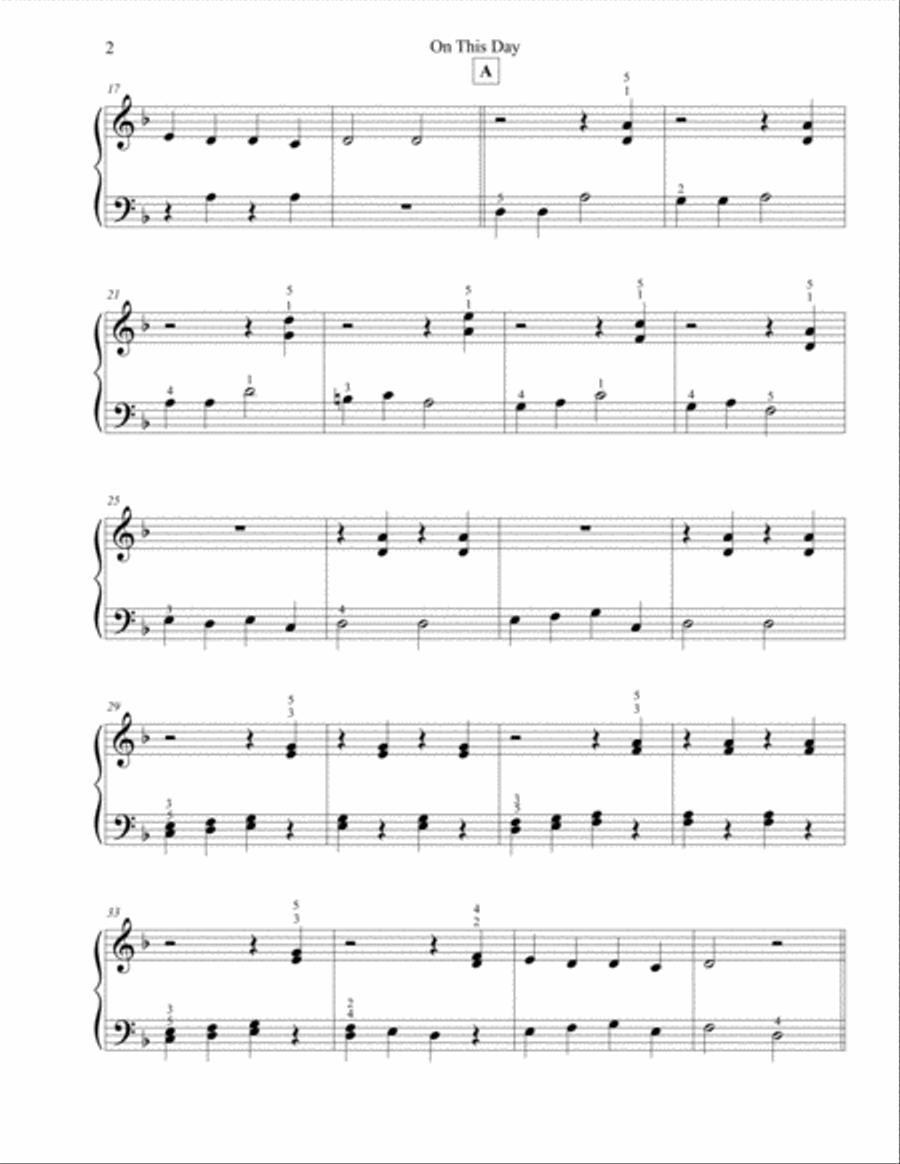 On This Day Easy Piano scores gallery preview page 2