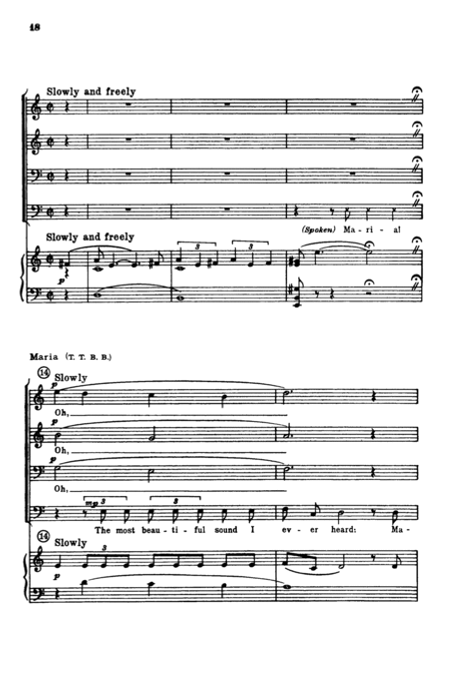 Choral Medley from West Side Story (arr. William Stickles) 4-Part scores gallery preview page 16