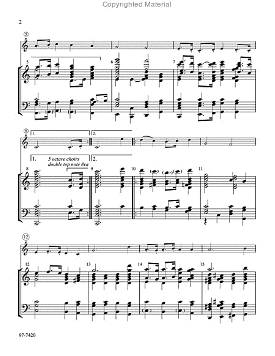 Processional March from Scipione Handbell Choir scores gallery preview page 3