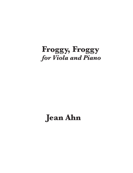 Froggy, Froggy for viola and piano image number null
